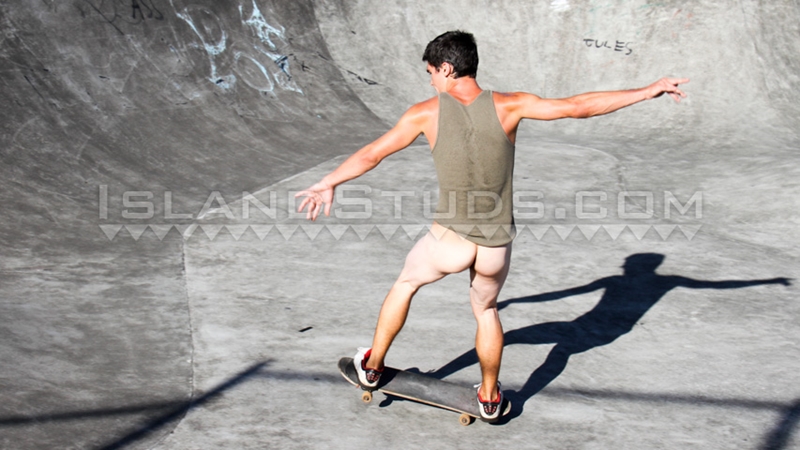 IslandStuds 18 year old skater boy Lyle foreskin big uncut cock tight athletic body thick pubic bush All American dick hair 001 tube video gay porn gallery sexpics photo - 18 year old, skater boy Lyle show off his thick hairy pubic bush
