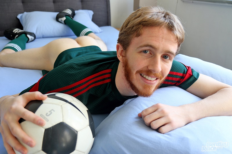 BentleyRace hot ripped young Aussie Tomas Kyle strips naked dude jerks huge cock massive cumshot soccer kit socks 004 gay porn sex gallery pics video photo - 25 year old Aussie Tomas Kyle strips and jerks his huge cock to a massive cumshot