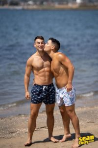 Horny real gay couple JC Liam big dick bareback ass fucking flip flop 0 gay porn pics 200x300 - Sexy young muscle dude Dante Colle’s huge bare dick raw fucking Isaac Parker’s tight bubble butt